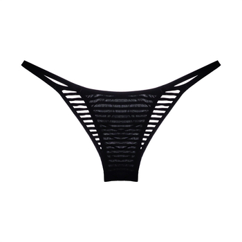 Chiloți femei talie joasă cu panouri din plasă, Ice Silk, nylon 80–90%, țesut tricotat
