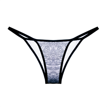 Chiloți femei talie joasă cu panouri din plasă, Ice Silk, nylon 80–90%, țesut tricotat
