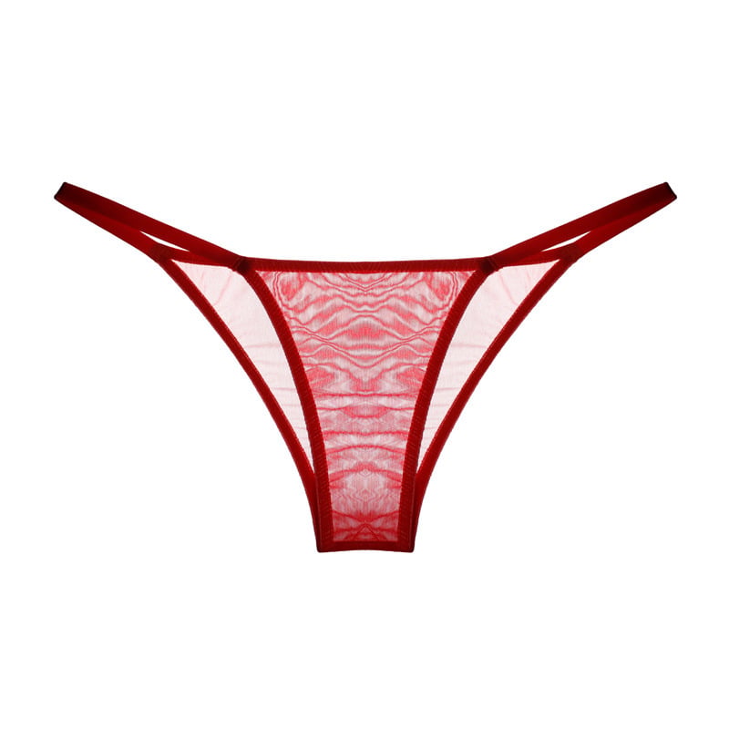 Chiloți femei talie joasă cu panouri din plasă, Ice Silk, nylon 80–90%, țesut tricotat