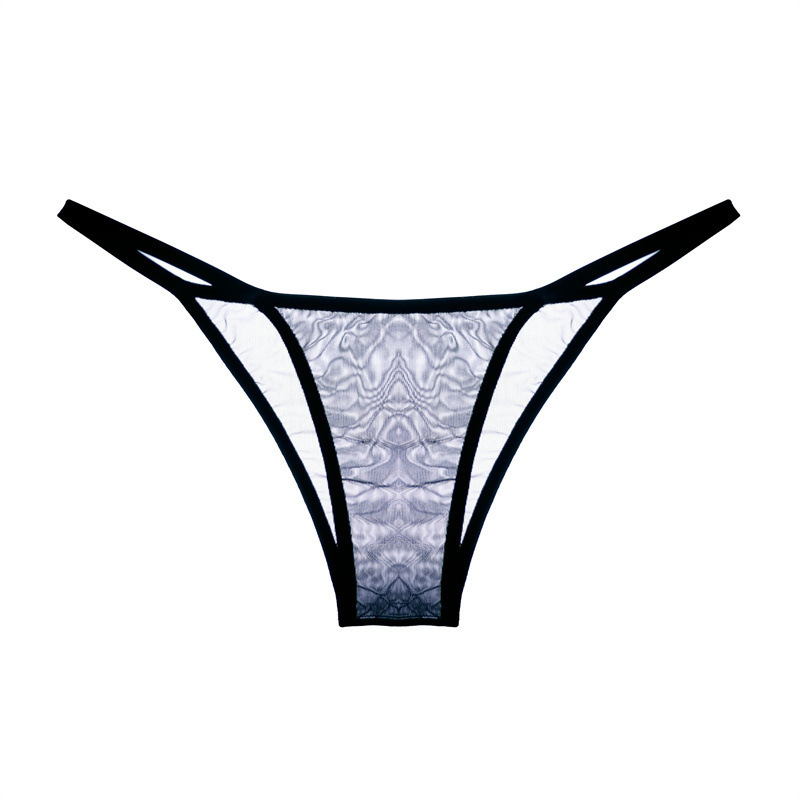 Chiloți femei talie joasă cu panouri din plasă, Ice Silk, nylon 80–90%, țesut tricotat