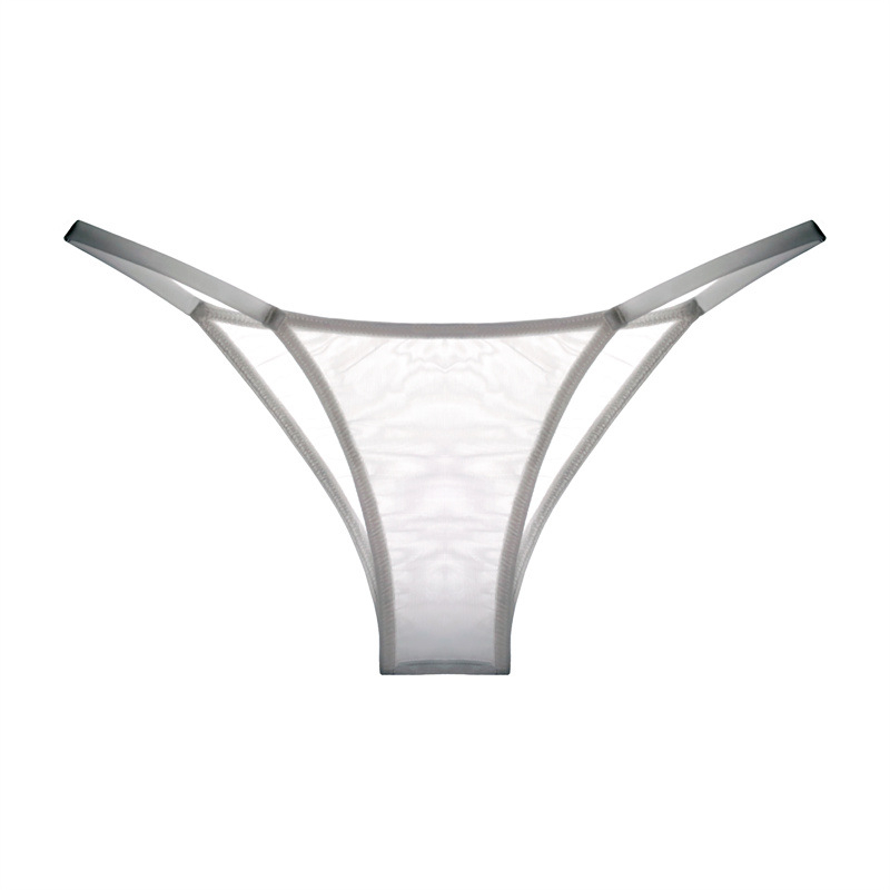 Chiloți femei talie joasă cu panouri din plasă, Ice Silk, nylon 80–90%, țesut tricotat