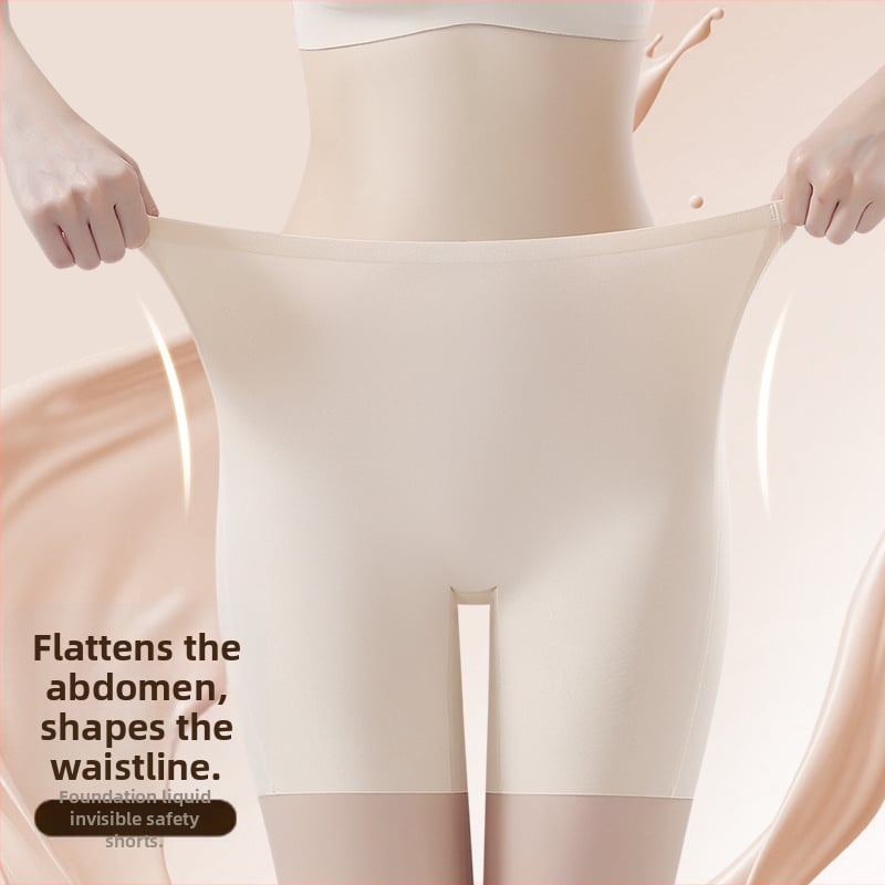 Moterų Ice Silk saugos kelnaitės su vidutine juosmenine, 95% nailonas, Ice Silk įdaila kirkšnyje, apsauga nuo ekspozicijos