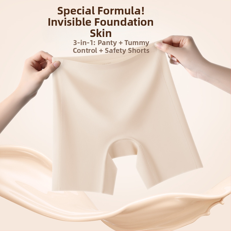 Dámske Ice Silk bezpečnostné nohavičky, stredný pás, 95% nylon, Ice Silk vsadka v oblasti rozkroku, ochrana proti expozícii