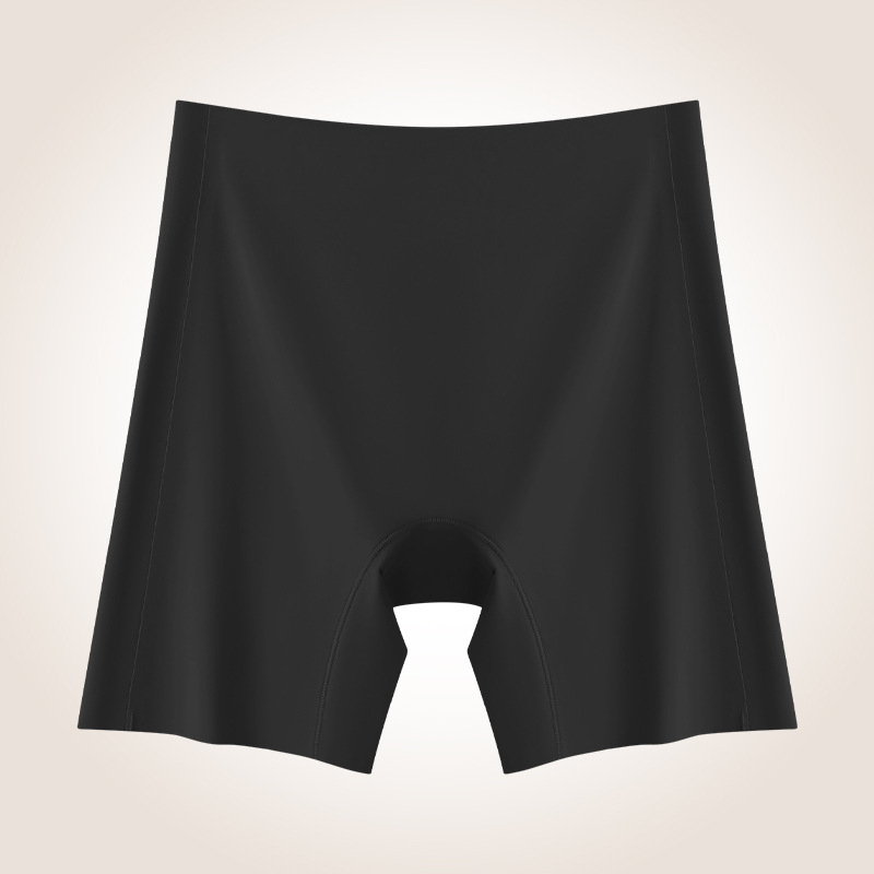 Moterų Ice Silk saugos kelnaitės su vidutine juosmenine, 95% nailonas, Ice Silk įdaila kirkšnyje, apsauga nuo ekspozicijos