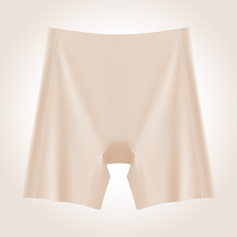 Moterų Ice Silk saugos kelnaitės su vidutine juosmenine, 95% nailonas, Ice Silk įdaila kirkšnyje, apsauga nuo ekspozicijos