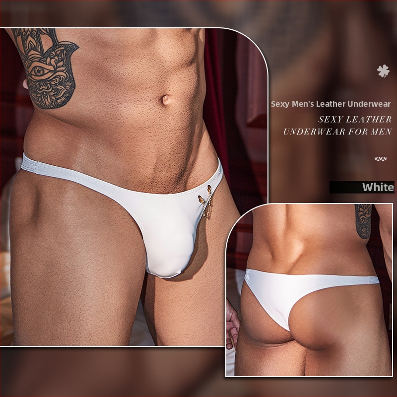 Vyrų tanga apatiniai – žemas juosmuo, siauras kirpimas, Shark Skin poliesteris 90–95%