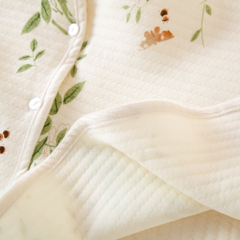 Postporođajna pelerina od zrnatog pamuka, bez rukava, casual kardigan stil, debljina 251–300 g/m², za sve sezone