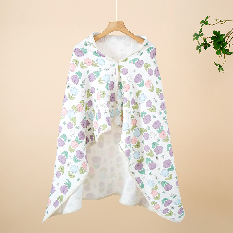 Postporođajna pelerina od zrnatog pamuka, bez rukava, casual kardigan stil, debljina 251–300 g/m², za sve sezone
