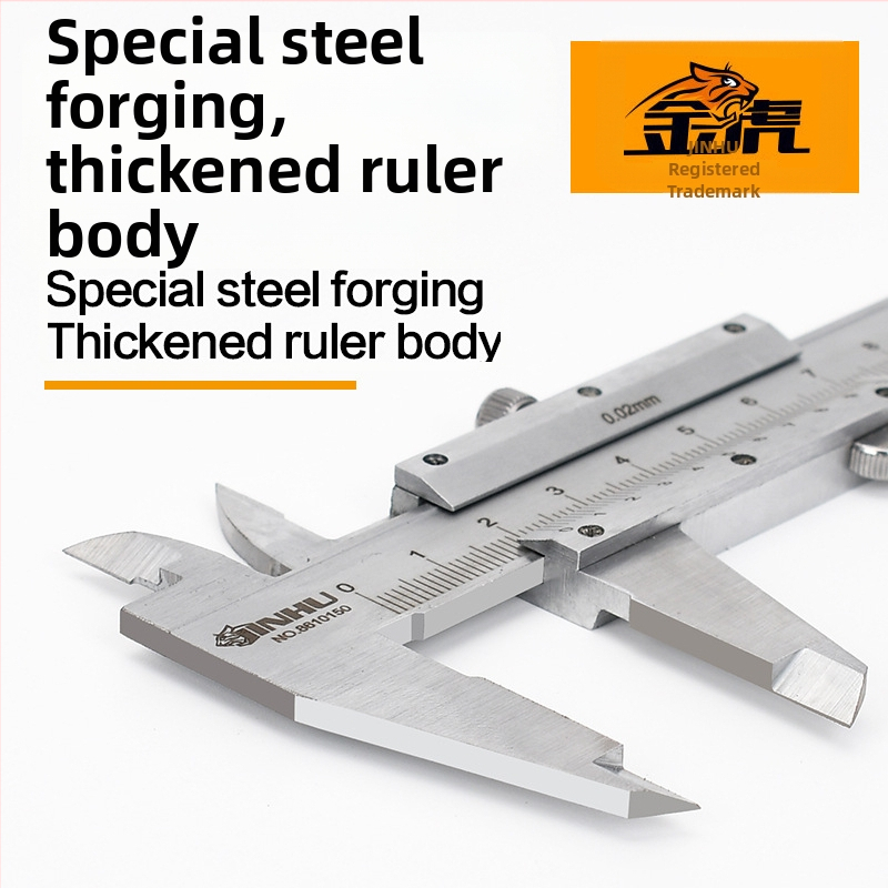 Golden Tiger Vernier kaliper, mechanické zobrazenie, pre obrábanie, balenie 50 ks