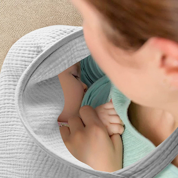 Κάλυμμα θηλασμού από βαμβάκι με κορδόνι, αστικός στυλ, χωρίς μανίκια, μοτίβο βαφής, λεπτό ύφασμα (121–140 g/m²)