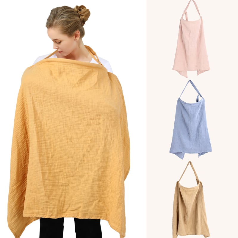 Κάλυμμα θηλασμού από βαμβάκι με κορδόνι, αστικός στυλ, χωρίς μανίκια, μοτίβο βαφής, λεπτό ύφασμα (121–140 g/m²)