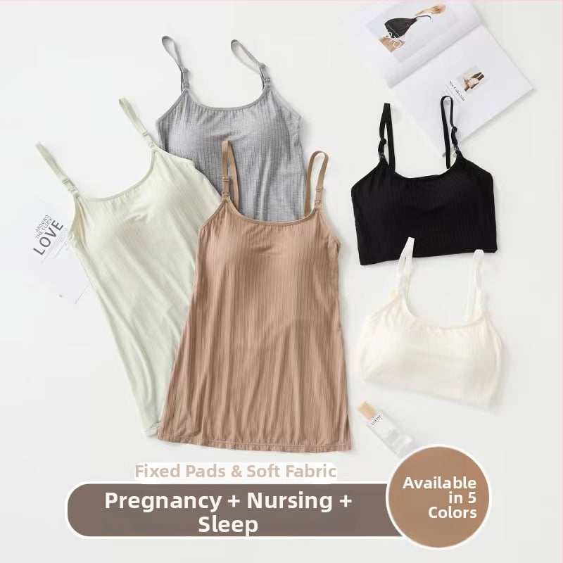 Žindymo palaidinė be rankovių su įmontuota krūties pagalvė, viskozė, vasara 2024