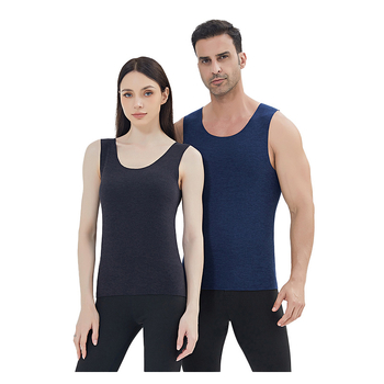 Termalna vesta, 100% vuna, antibakterijska, održava toplinu, debljina 251–300 g/m², okrugli ovratnik, unisex osnovni sloj