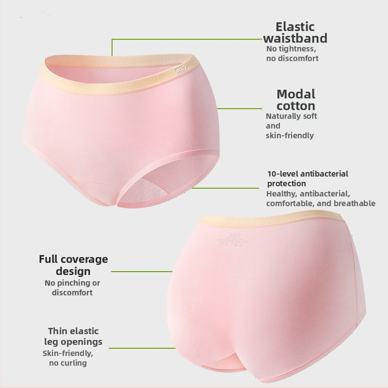 Moteriški modaliniai boxeriai su Mulberry silk įdaila, kvėpuojantys, antibakteriniai, vidutinio juosmens