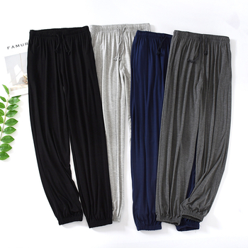 Vīriešu Modal ledus zīda pidžamu bikses - vieglas, elpojošas, antibakteriālas, piemērotas vasai, mājām un ārpus telpām