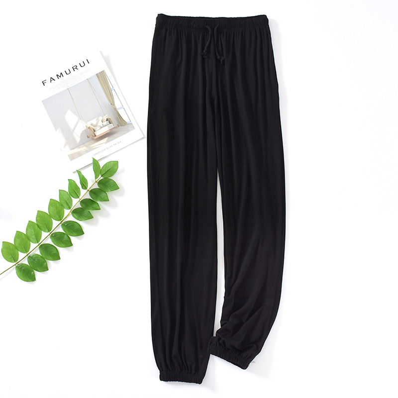 Vīriešu Modal ledus zīda pidžamu bikses - vieglas, elpojošas, antibakteriālas, piemērotas vasai, mājām un ārpus telpām