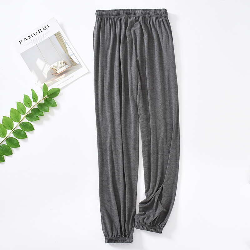 Vīriešu Modal ledus zīda pidžamu bikses - vieglas, elpojošas, antibakteriālas, piemērotas vasai, mājām un ārpus telpām