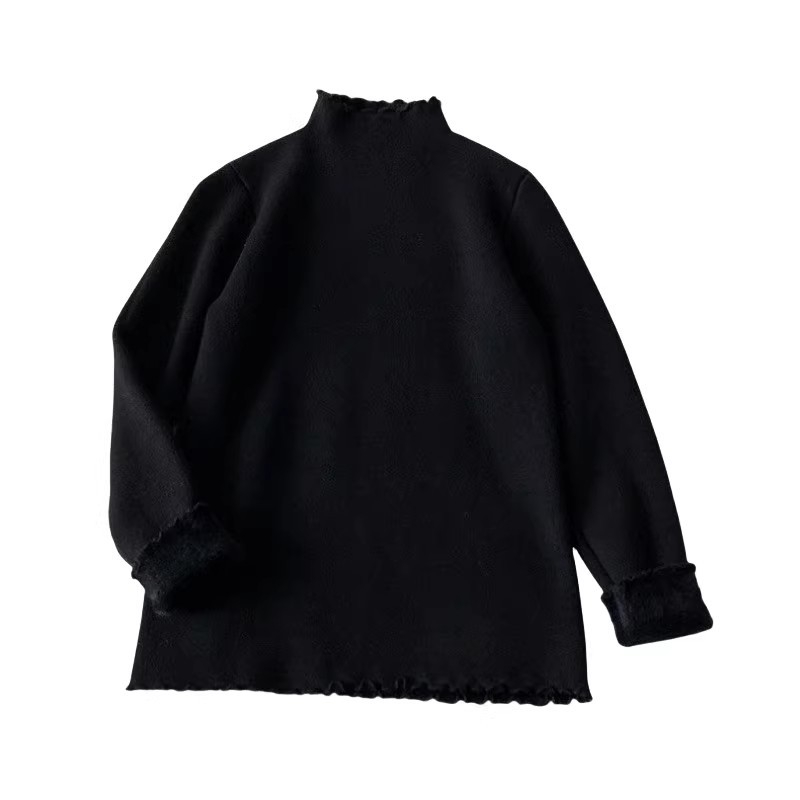 Ženski pleteni džemper s polovičnim rolom visokog ovratnika, debeli pleteni materijal, slim fit, duge rukave, standardna dužina