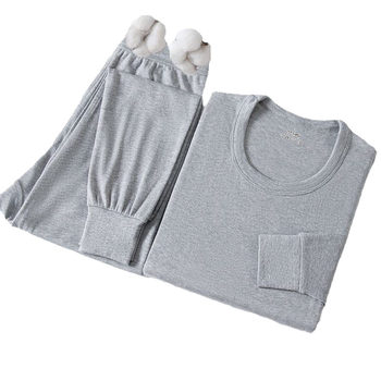 Vīriešu 100% kokvilnas termālais komplekts — tops ar apļu kaklu un augstu jostu, plāns pamatslānis, antibakteriāls, antistatiskas īpašības