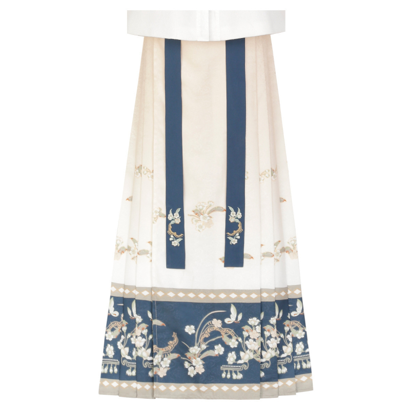 Hanfu Ru sijonas su kvadratine apykakle, Song dinastijos stilius, poliesterio audinys su 95%+ elastano, unisex