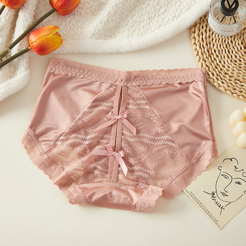 Ženske gaćice s visokim strukom, Ice Silk tkanina, glavni materijal: najlon, bez vidljivih linija, kontrola trbuha