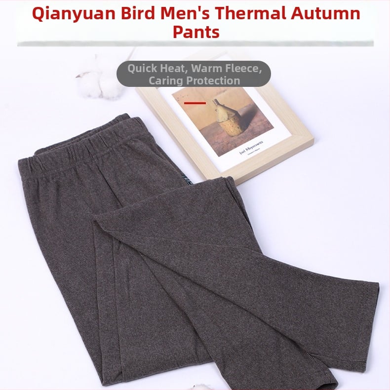 Vyrų šiluminės kelnės iš Derong audinio, pagrindinis audinys 70% spandeksas, pamušalas 80% spandeksas, šildymo funkcija, laisvas kirpimas, vidurinė juosmens dalis.