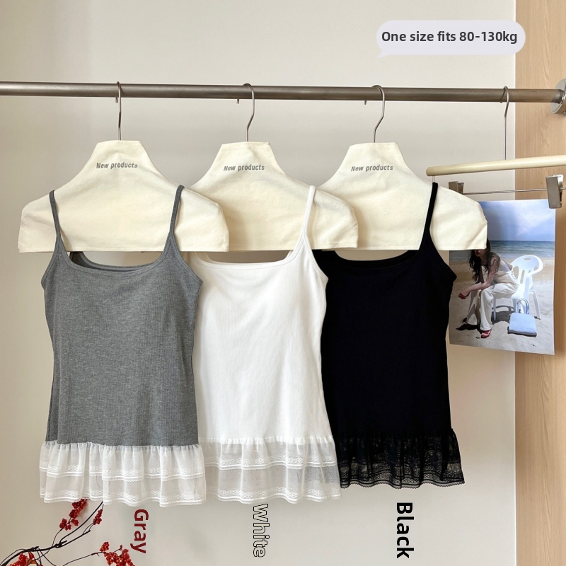 Nylonové čipkové tielko, okrúhly výstrih, všetky ročné obdobia, stredná hmotnosť 181–200 g/m²