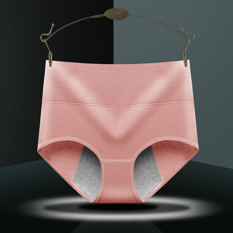 Moteriški aukštos liemens apatiniai menstruacijoms – 95% medvilnė, 100% medvilnės įdėklas, greitas džiūvimas