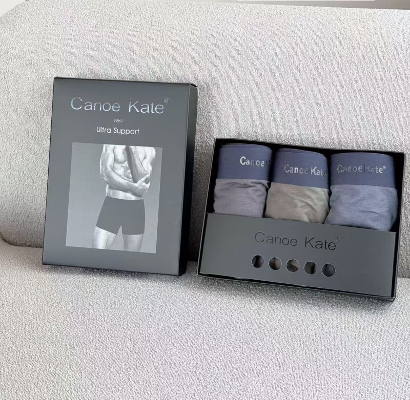 Canoe Kate muške modal bokserice, pletene, srednji pojas, paket od 3, uzorci: jednobojni/blok/tekst