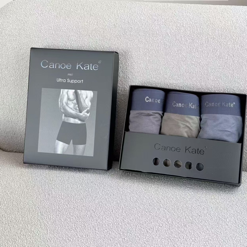 Canoe Kate muške modal bokserice, pletene, srednji pojas, paket od 3, uzorci: jednobojni/blok/tekst