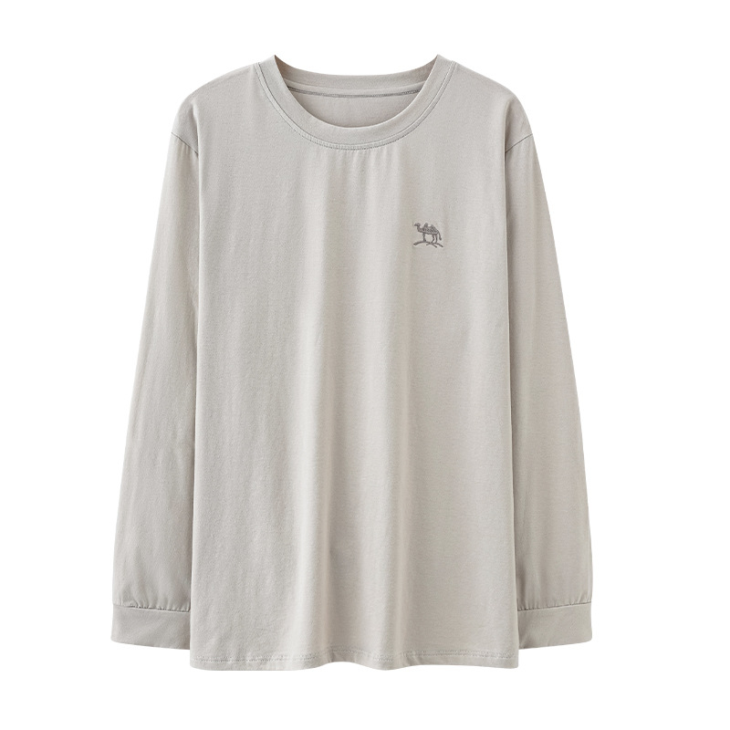 Pižāmas tops, kokvilna, minimalistisks pulover stils, apaļa kakla izgriezums, garas piedurknes