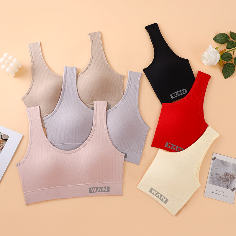 Безжичен бюстгальтер за гръб с опора, спортен топ за йога, чашка 1/2, форма на чашката: тънък горен/долен дебел, нейлон, дишащ