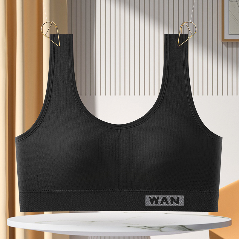 Безжичен бюстгальтер за гръб с опора, спортен топ за йога, чашка 1/2, форма на чашката: тънък горен/долен дебел, нейлон, дишащ