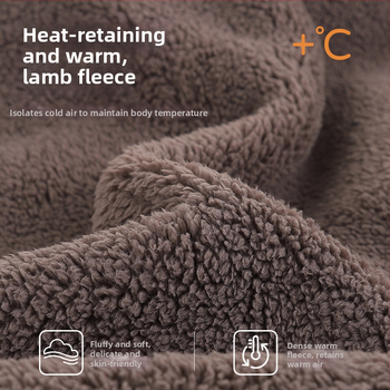 Vīriešu pidžamu komplekts no jēra vilnas, bieza vilna, kardigāna stila ar reveru, garās piedurknes, piemērots ārējai nēsāšanai