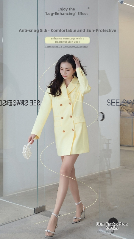 Sievietēm vieglas neilona plānas zeķes, pret aizķeršanos, augsts viduklis, griešana līdz vajadzīgajam garumam, 5D