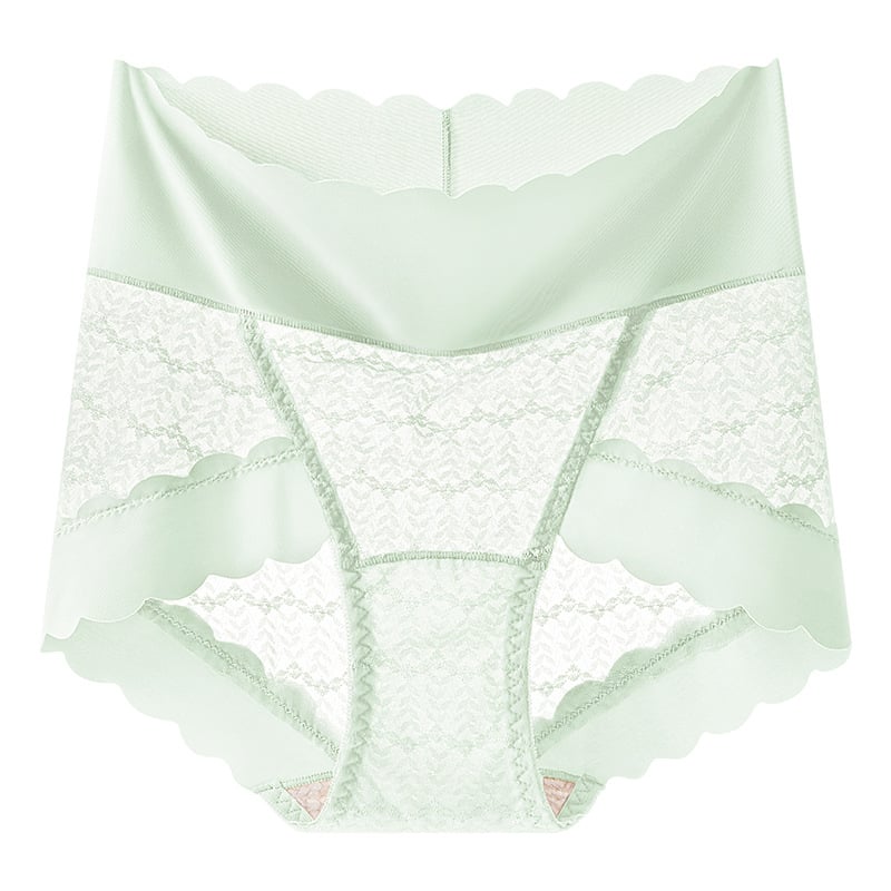 Čipkaste ženske gaćice s visokim pojasom, podizanje stražnjice, prozračne, antibakterijske, Jacquard tkanina