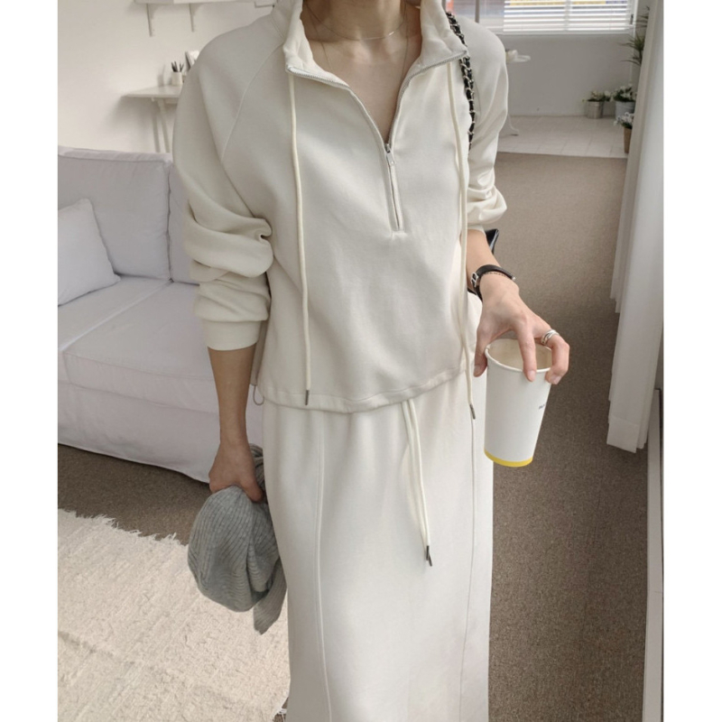 Top i suknja - casual kostim, Chenille tkanina, Spandex, proljeće 2025, Žene