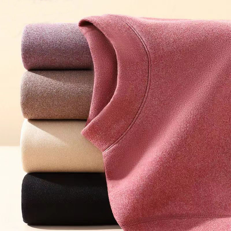 Ženski termalni set od Sherpa fleece s polu-visokim ovratnikom, dvostruki sloj, baršunasta podstava za toplinu