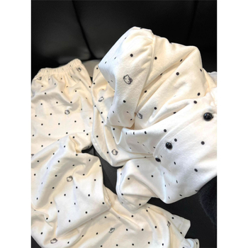 Női Derong Velúr pizsama készlet, hosszú ujjas, kardigán-stílus, gallér, 100% poliészter, vastag anyag, 201–250 g/m2, ősz-tél viselésre, otthon és külső