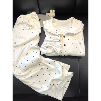 Női Derong Velúr pizsama készlet, hosszú ujjas, kardigán-stílus, gallér, 100% poliészter, vastag anyag, 201–250 g/m2, ősz-tél viselésre, otthon és külső