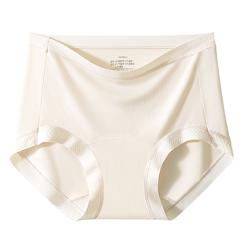 Trikampio kirpimo moterų apatinių drabužių, aukštos juosmens, Modal 90–95%, tarpklos įdaila iš Mulberry šilko, antibakteriniai ir kvėpuojantys, plus dydis
