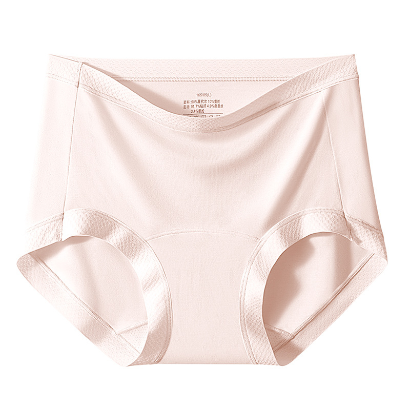 Trikampio kirpimo moterų apatinių drabužių, aukštos juosmens, Modal 90–95%, tarpklos įdaila iš Mulberry šilko, antibakteriniai ir kvėpuojantys, plus dydis
