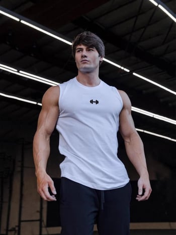 Sportos pamut mellény, szoros fazon, nyomtatás, forró nyomás