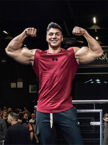 Sportos pamut mellény, szoros fazon, nyomtatás, forró nyomás