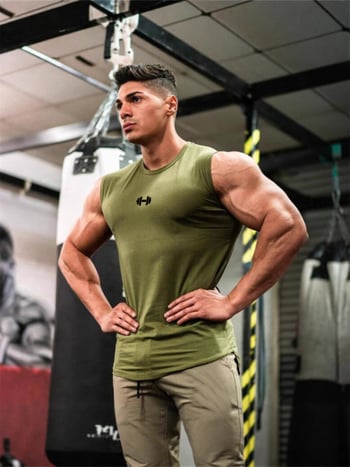 Sportos pamut mellény, szoros fazon, nyomtatás, forró nyomás