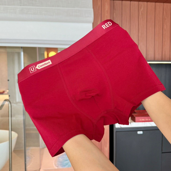 Muške bokserice od 95% pamuka i 5% elastana, prozračne, antibakterijske, Jacquard tkanina, srednji pojas