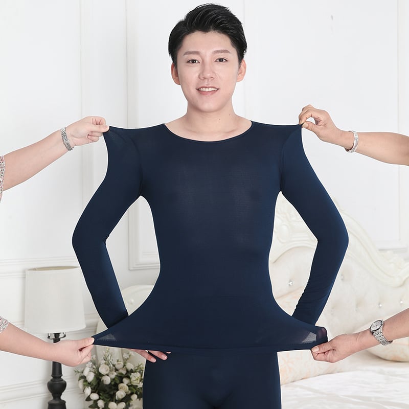 Unisex termālais komplekts rudens un ziemai: džemperis ar apaļu kaklu un garām piedurknēm; bikses; bezšuvju adījums; ātra iesildīšana līdz 37°C; modal-akrila maisījums, 161–180 g/m²