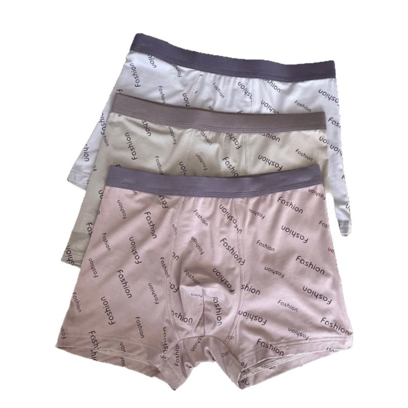 Muške bokserice od modalnog materijala s natpisima, bez šavova, srednje visokog pojasa, prozračne, elastične