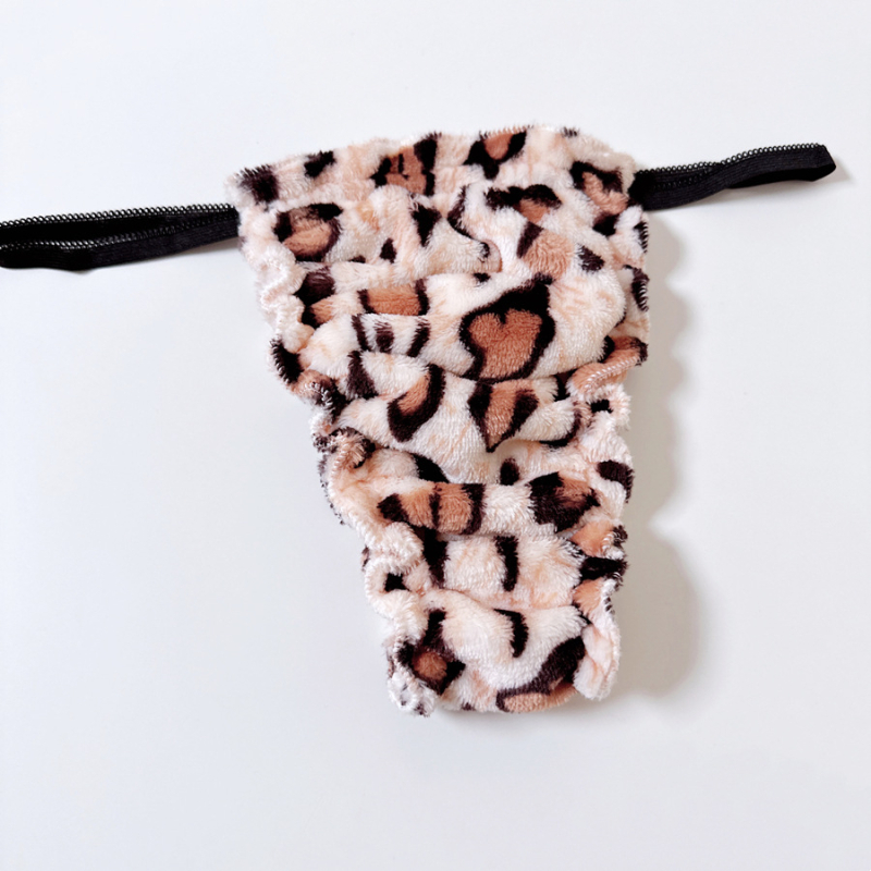 Chilot tip T-back pentru cupluri, fleece coral din poliester, talie medie, model 140819544, poliester 95–100%