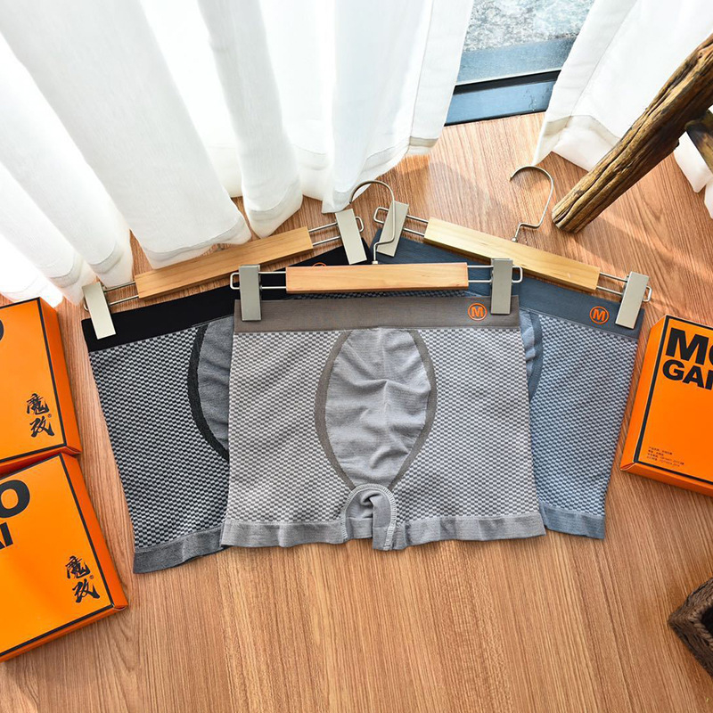 Muške besprijekorne bokserice, brzo sušeći najlon, pleteni materijal, 31-40D, srednji pojas